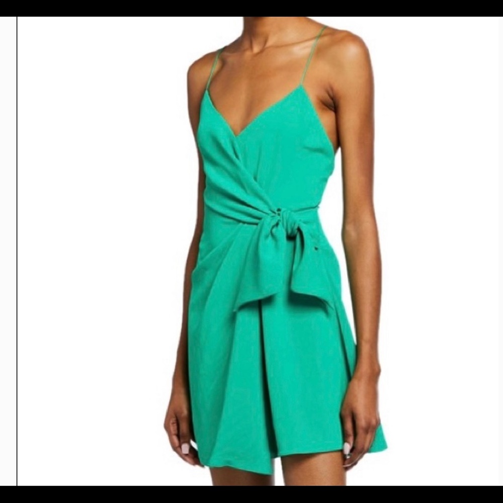 Alice and Olivia Neiman Marcus Exclusive Katie tie wrap mini dress
